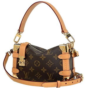 Louis Vuitton Side Trunk Shoulder Bag 2way Monogram Brown